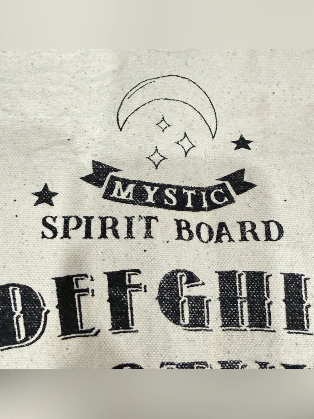 Ouija Mystic Spirit Board Ghost Unit Hunt Game Style Canvas Tote Bag Dividers